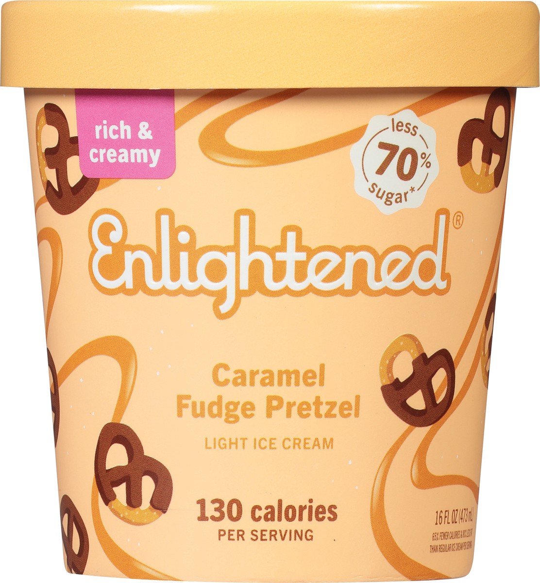 Enlightened Caramel Fudge Pretzel Light Ic Pint 16 oz Shipt