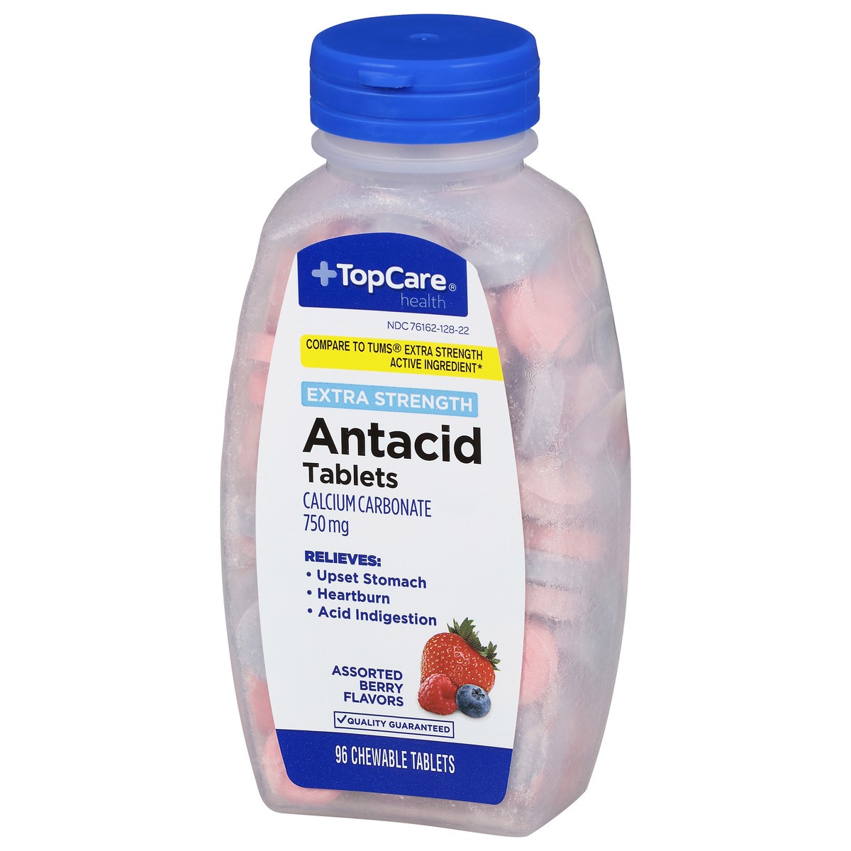 slide 10 of 14, TopCare Health 750 mg Extra Strength Assorted Berry Flavors Antacid 96 Tablets, 96 ct