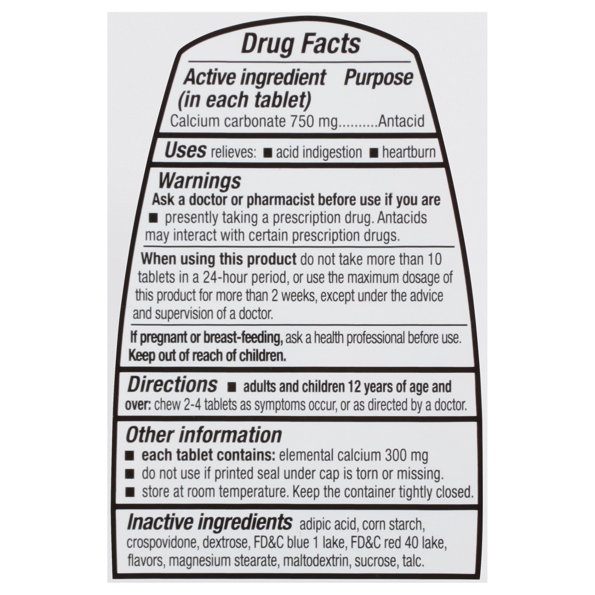 slide 14 of 14, TopCare Health 750 mg Extra Strength Assorted Berry Flavors Antacid 96 Tablets, 96 ct