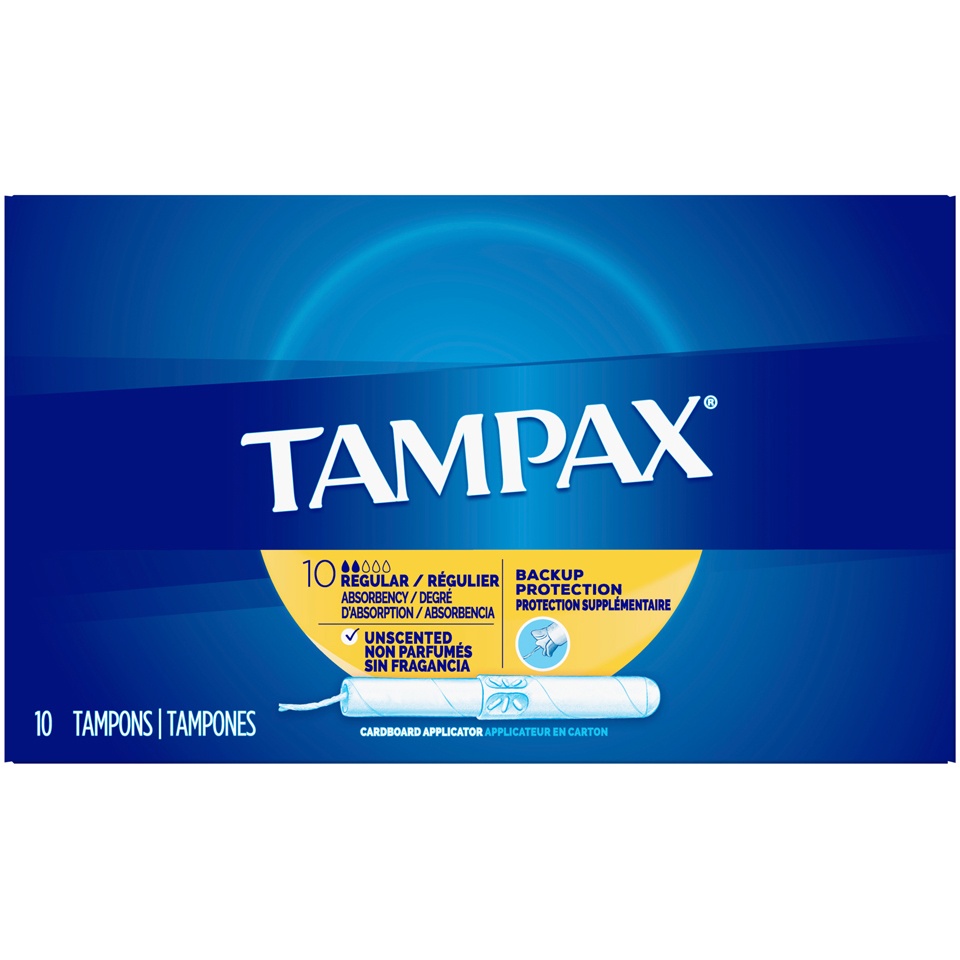 slide 1 of 1, Tampax Tampon Cardboard Regular, 10 ct