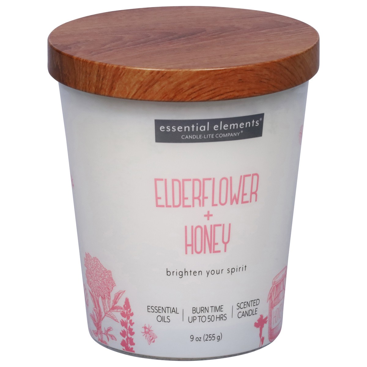slide 4 of 9, Essential Elements Elderflower + Honey Candle 1 ea, 1 ct