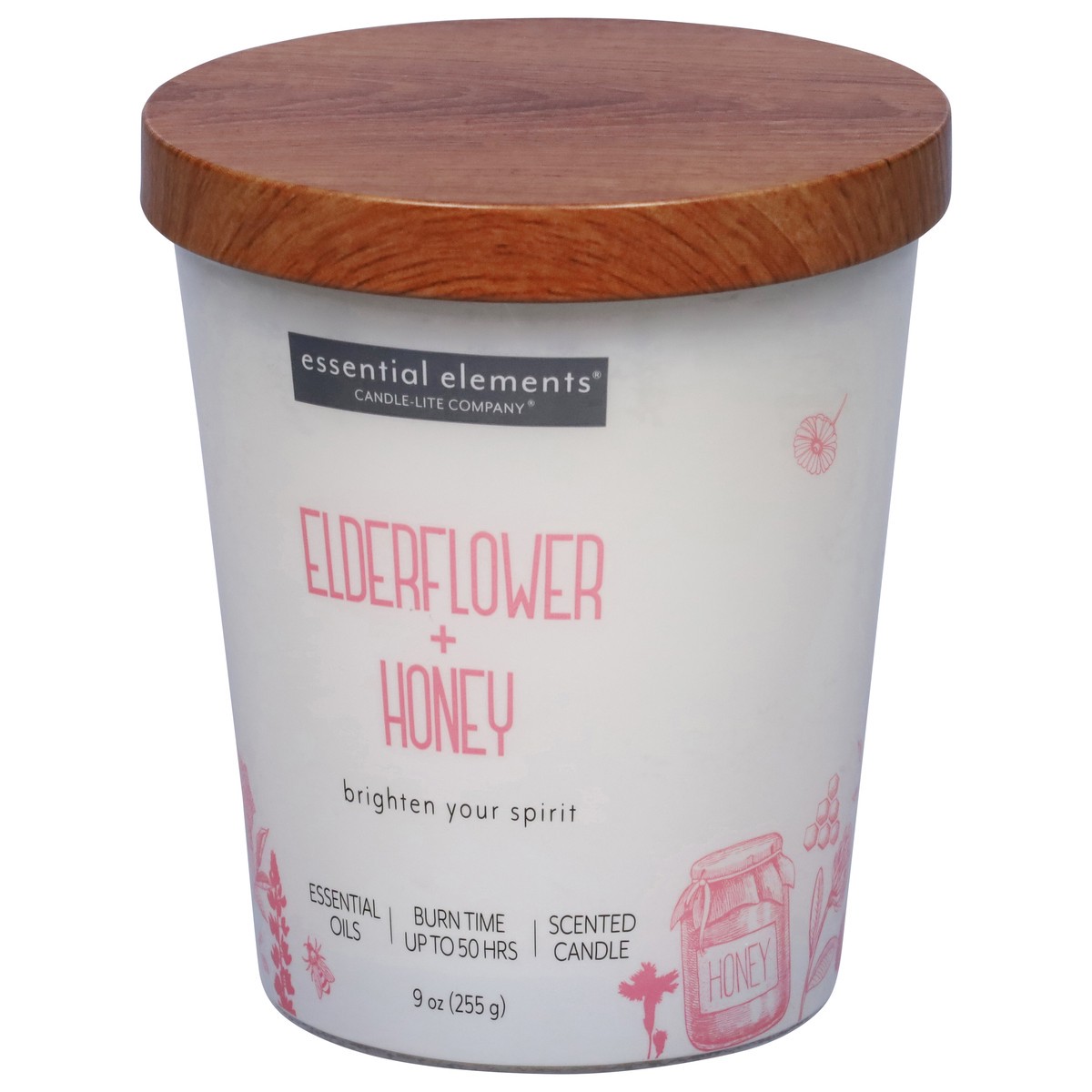 slide 9 of 9, Essential Elements Elderflower + Honey Candle 1 ea, 1 ct