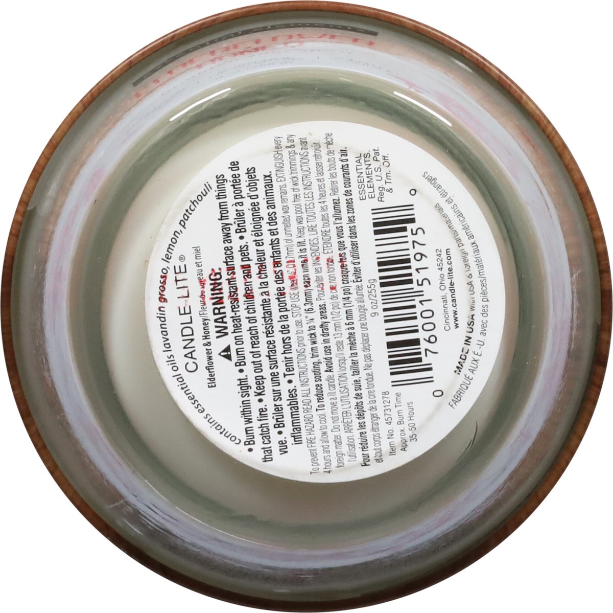 slide 3 of 9, Essential Elements Elderflower + Honey Candle 1 ea, 1 ct