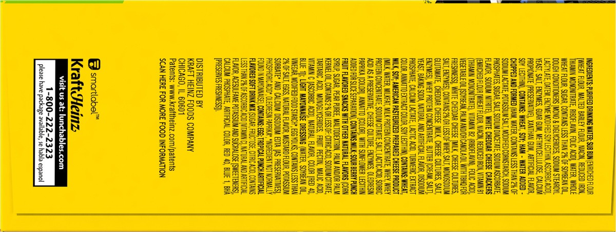 slide 6 of 9, Lunchables Uploaded Ham and American Sub Sandwich with White Cheddar Cheez-Its, Fruit Roll-Up Sour, Water and Kool-Aid Powdered Drink Mix, 15.36 oz Box, 1 ct