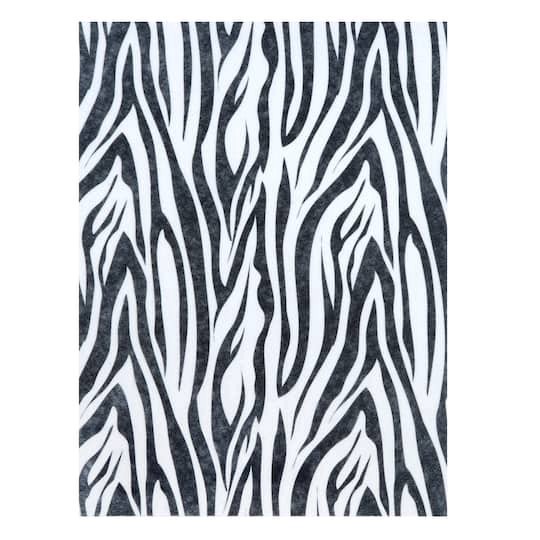 slide 1 of 2, 9" X 12" Zebra Felt By Creatology, 9 in x 12 in