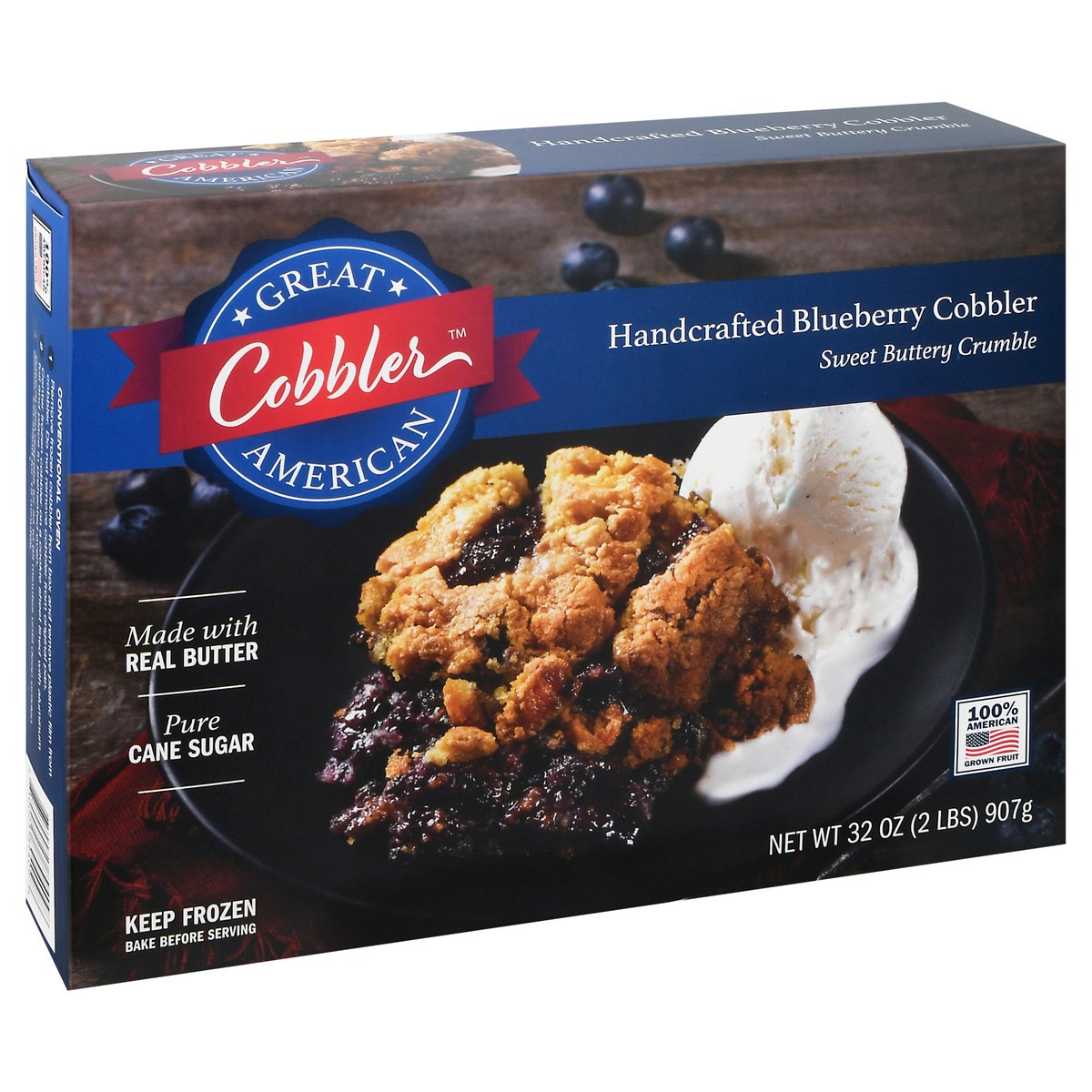 slide 9 of 14, Great American Cobbler Handcrafted Blueberry Cobbler 32 oz, 32 oz