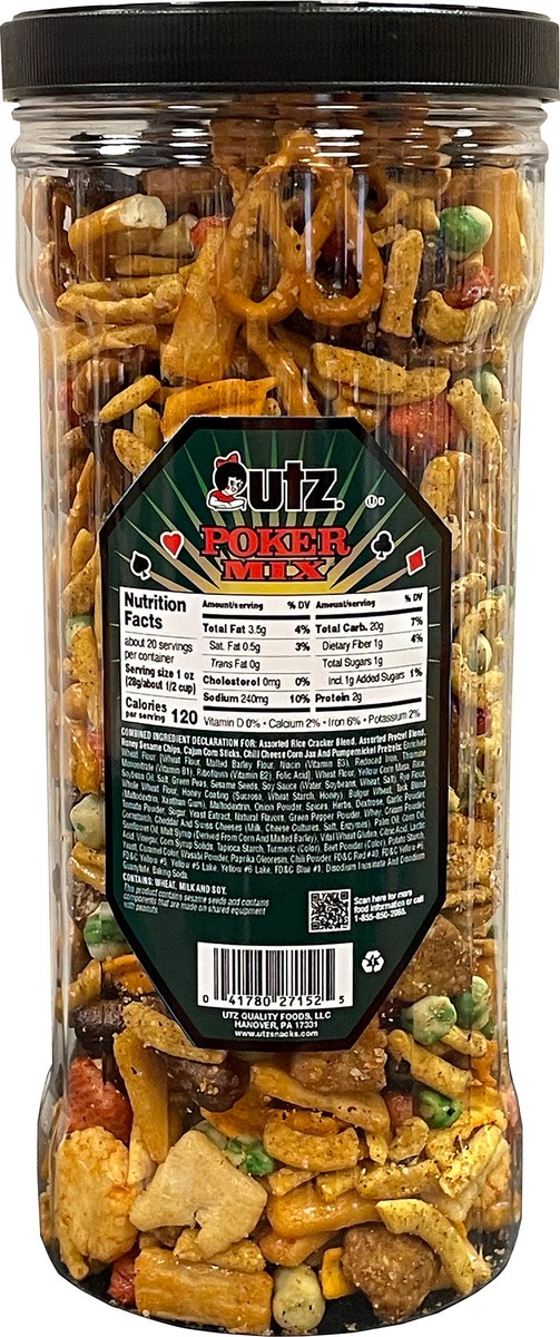 slide 7 of 7, Utz 20.5 oz Utz Poker Mix Barrel, 20.5 oz