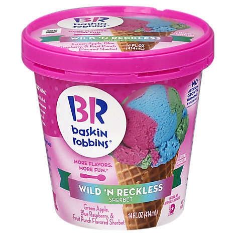 slide 1 of 1, Baskin-Robbins Wild N Reckless Sherbet, 14 fl oz