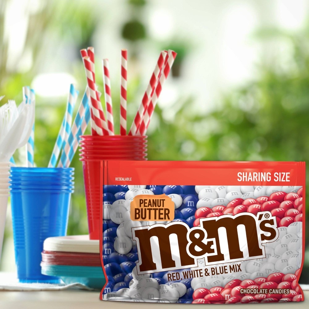 M&M's Peanut Butter, Red, White & Blue Mix, Sharing Size
