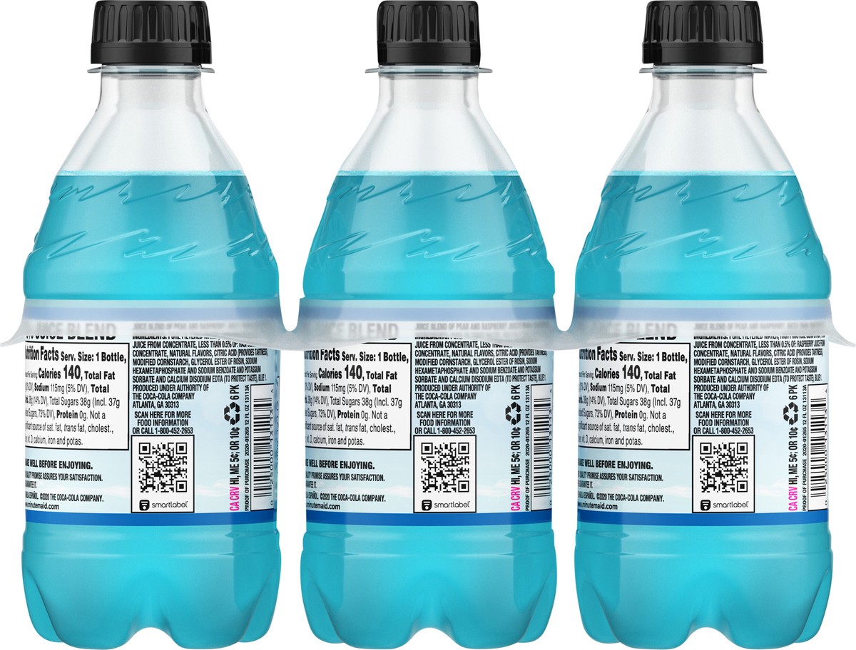 slide 10 of 11, Minute Maid Blue Raspberry Bottles- 6 ct, 6 ct