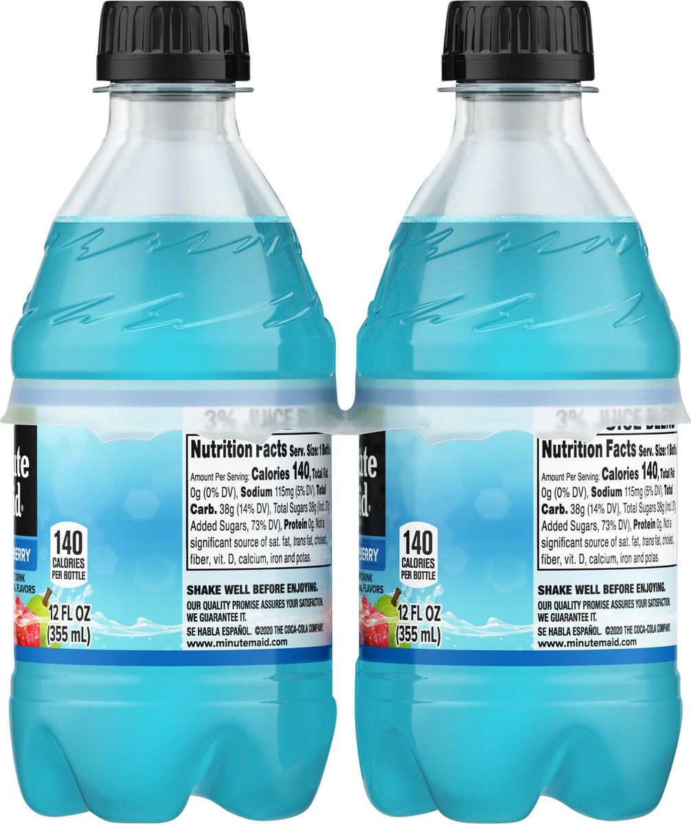 slide 8 of 11, Minute Maid Blue Raspberry Bottles- 6 ct, 6 ct