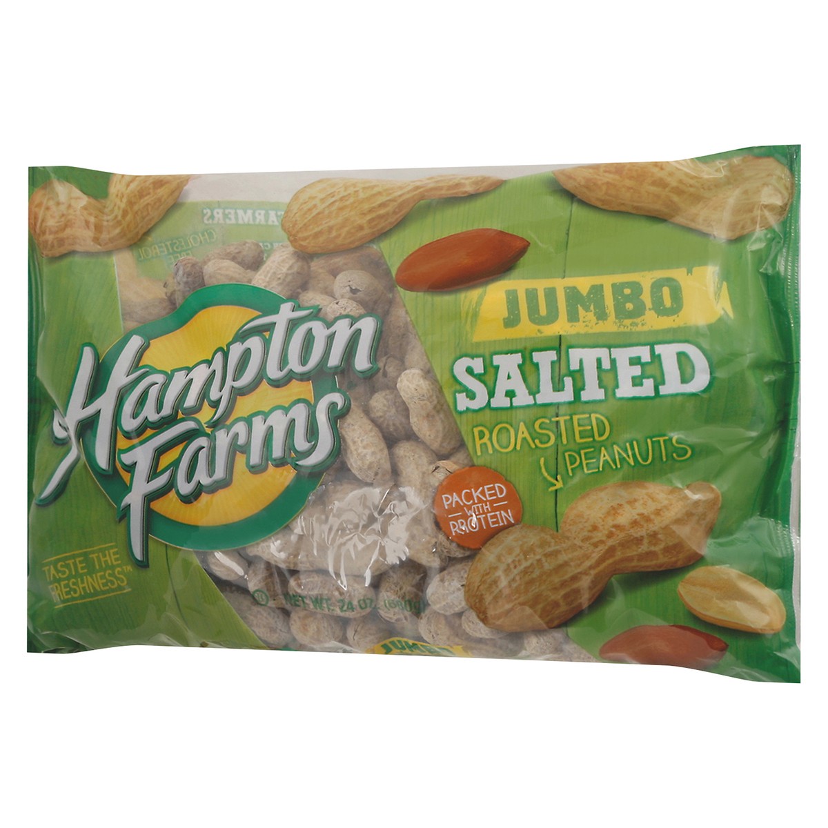 slide 3 of 13, Hampton Farms Jumbo Roasted Salted Peanuts 24 oz Bag, 24 oz