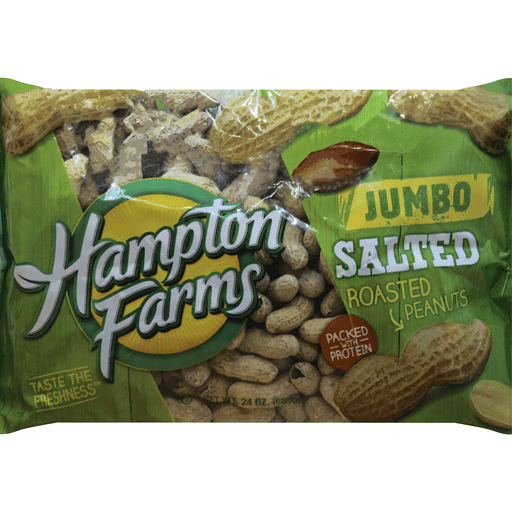 slide 3 of 3, Hampton Farms Peanuts Peanuts Salted in Shell, 24 oz
