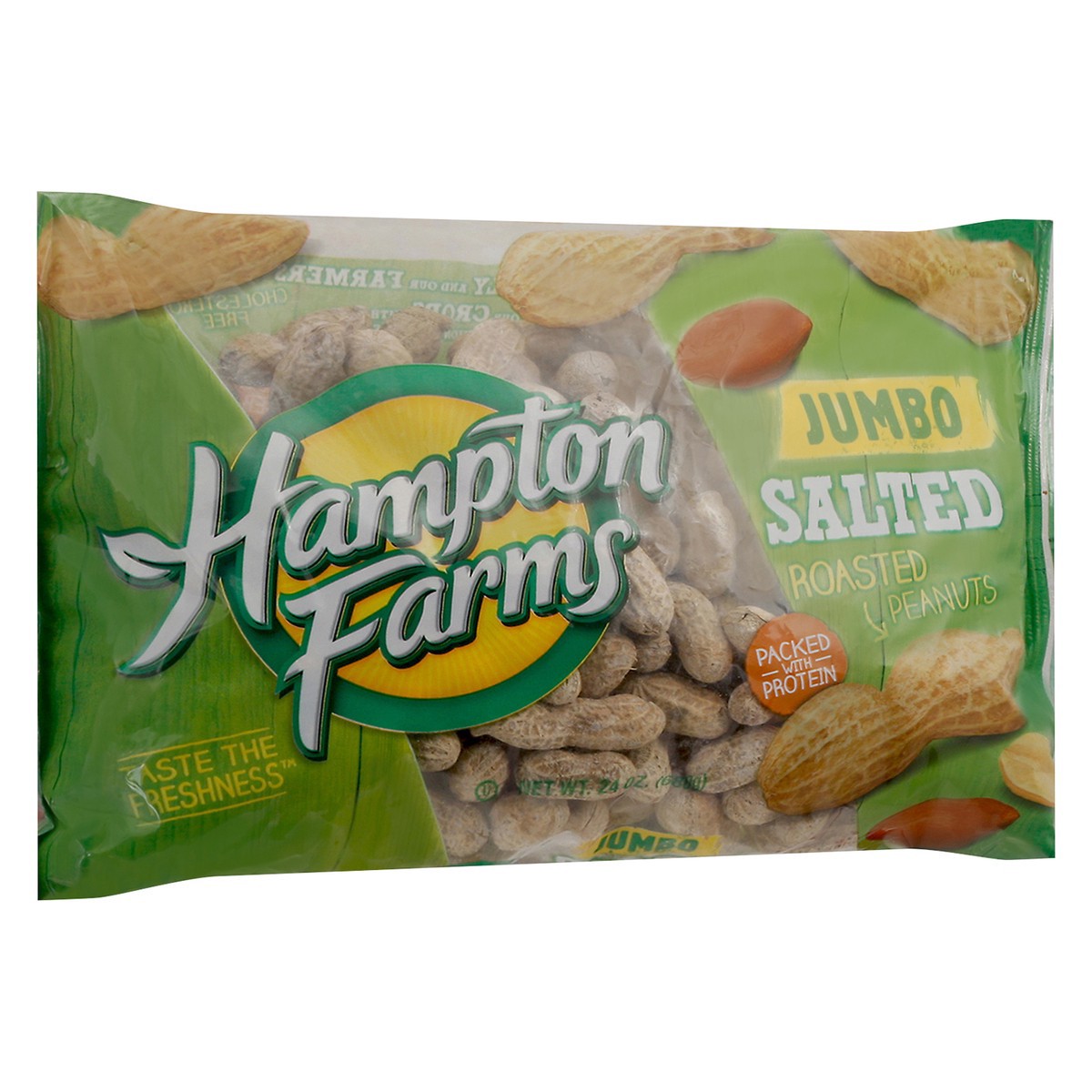 slide 10 of 13, Hampton Farms Jumbo Roasted Salted Peanuts 24 oz Bag, 24 oz