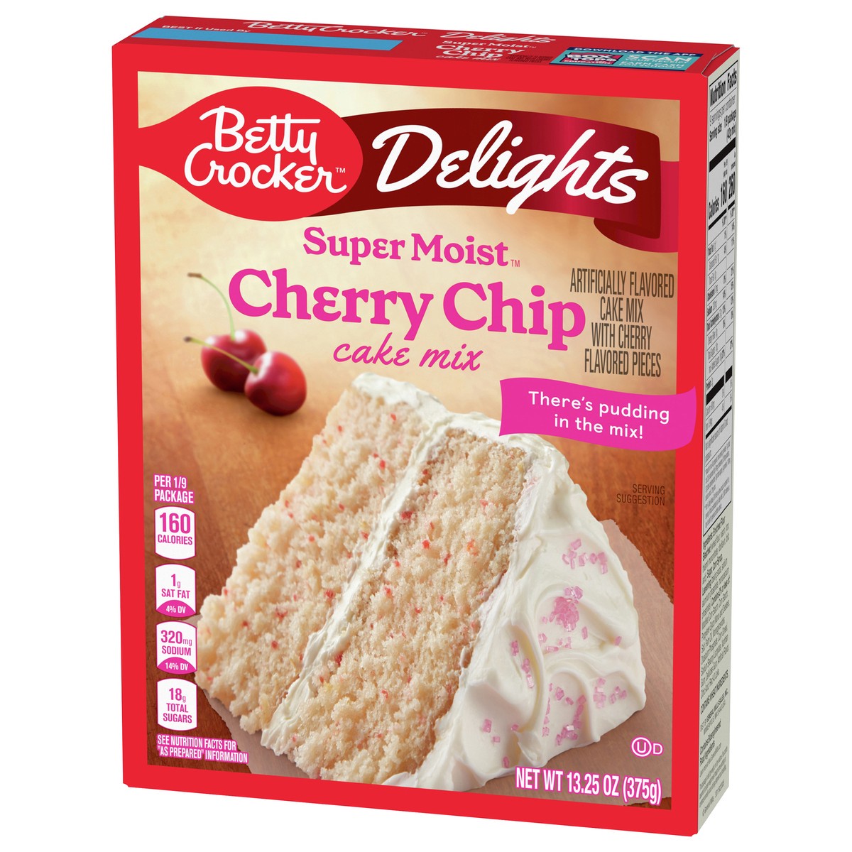 slide 6 of 9, Betty Crocker Delights Super Moist Cherry Chip Cake Mix, 13.25 oz., 13.25 oz
