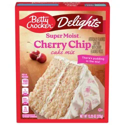 Betty Crocker Delights Super Moist Cherry Chip Cake Mix, 13.25 oz