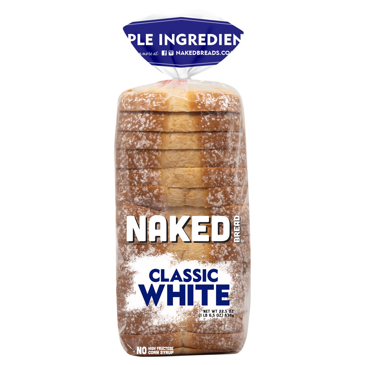 slide 1 of 6, Naked Bread Classic White Sandwich Bread - 22.5oz, 22.5 oz
