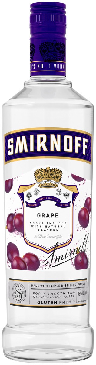 slide 1 of 4, Smirnoff Grape Vodka, 750 ml