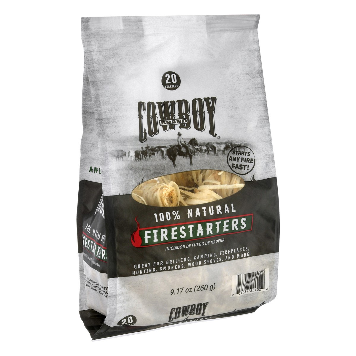 slide 7 of 8, Cowboy Charcoal 100% Natural Firestarters 20 ea, 20 ct