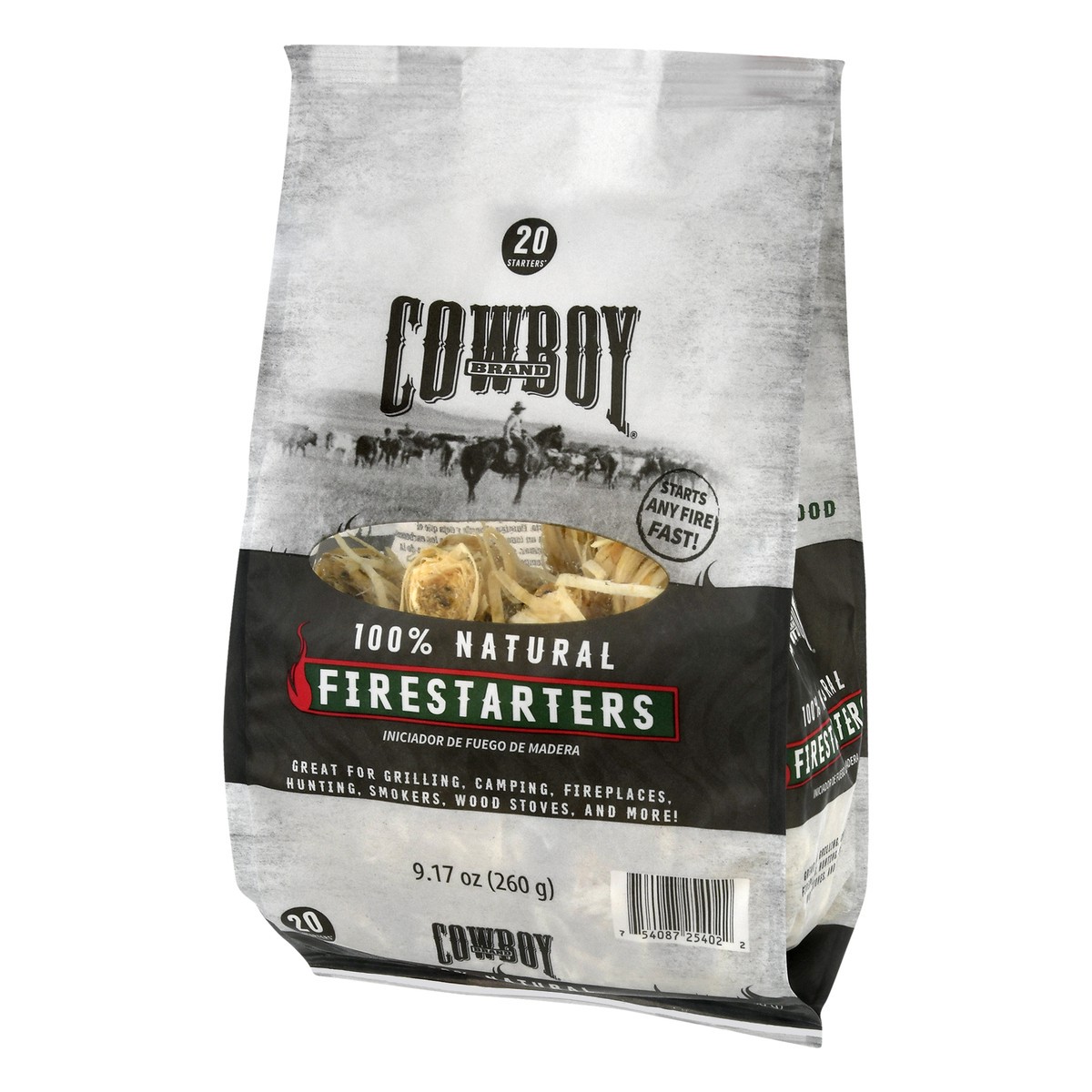 slide 4 of 8, Cowboy Charcoal 100% Natural Firestarters 20 ea, 20 ct