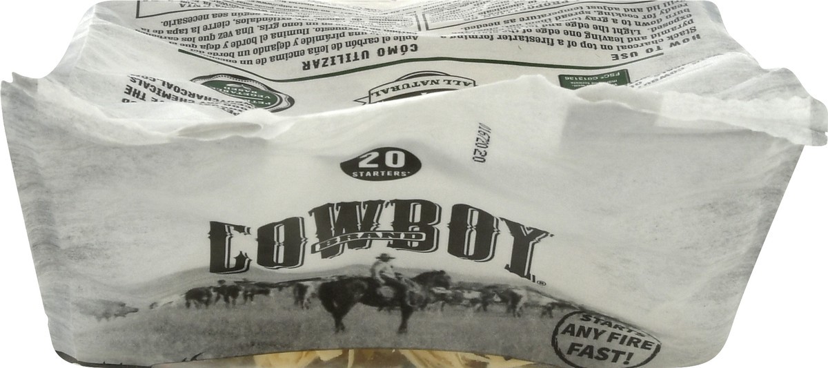 slide 3 of 8, Cowboy Charcoal 100% Natural Firestarters 20 ea, 20 ct