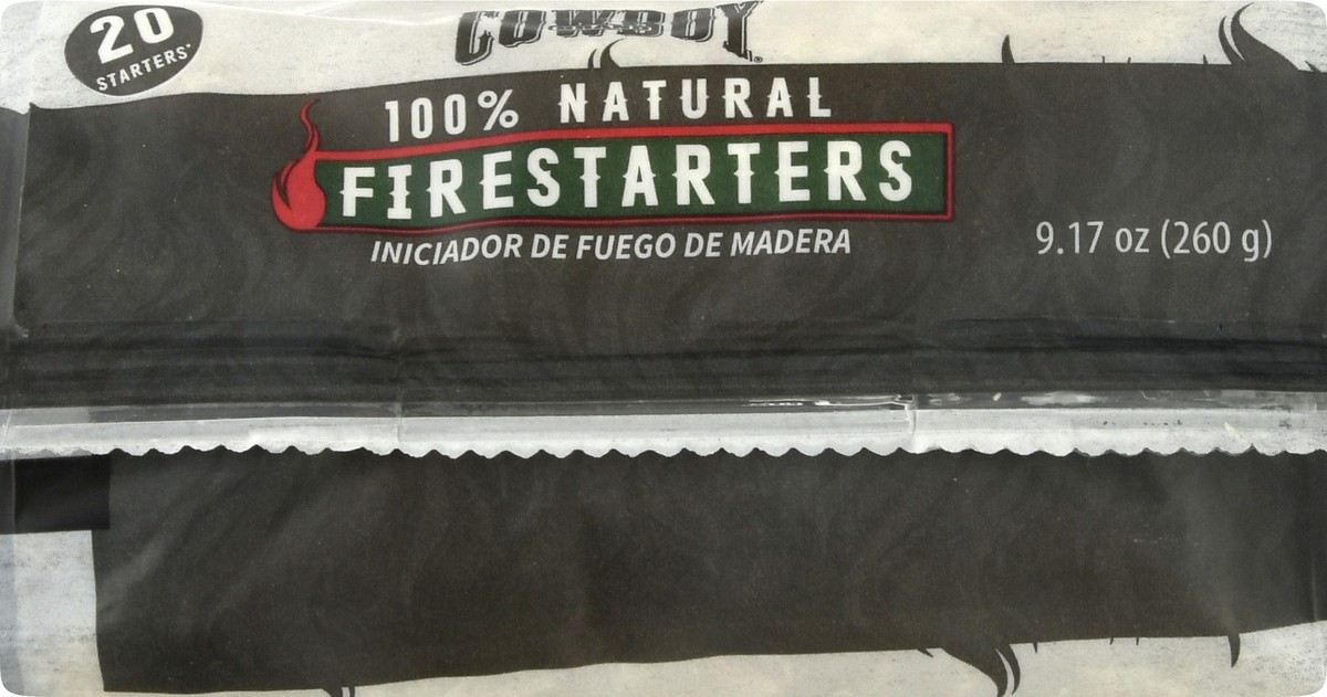 slide 5 of 8, Cowboy Charcoal 100% Natural Firestarters 20 ea, 20 ct