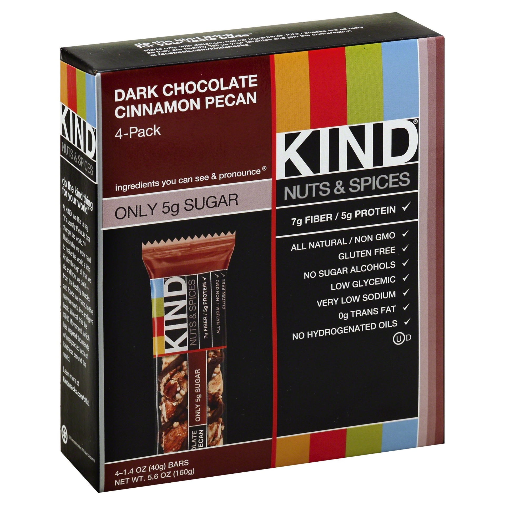 slide 1 of 1, KIND Dark Chocolate Cinnamon Pecan Bars, 4 ct