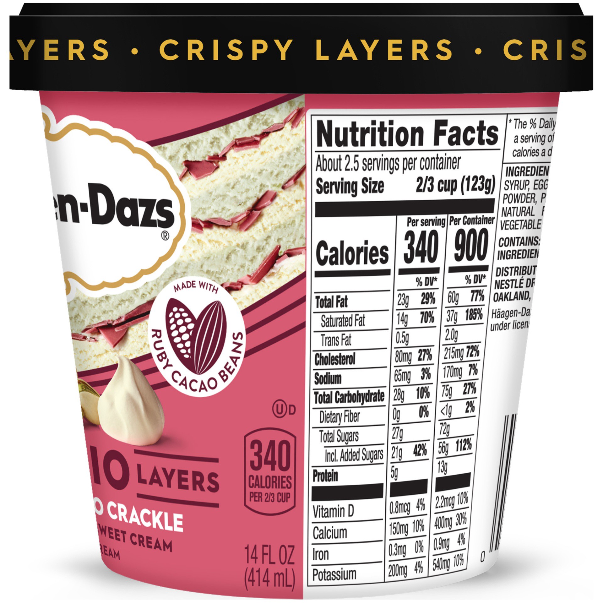 slide 3 of 6, Häagen-Dazs Sea Salt Caramel Gelato, 14 fl oz