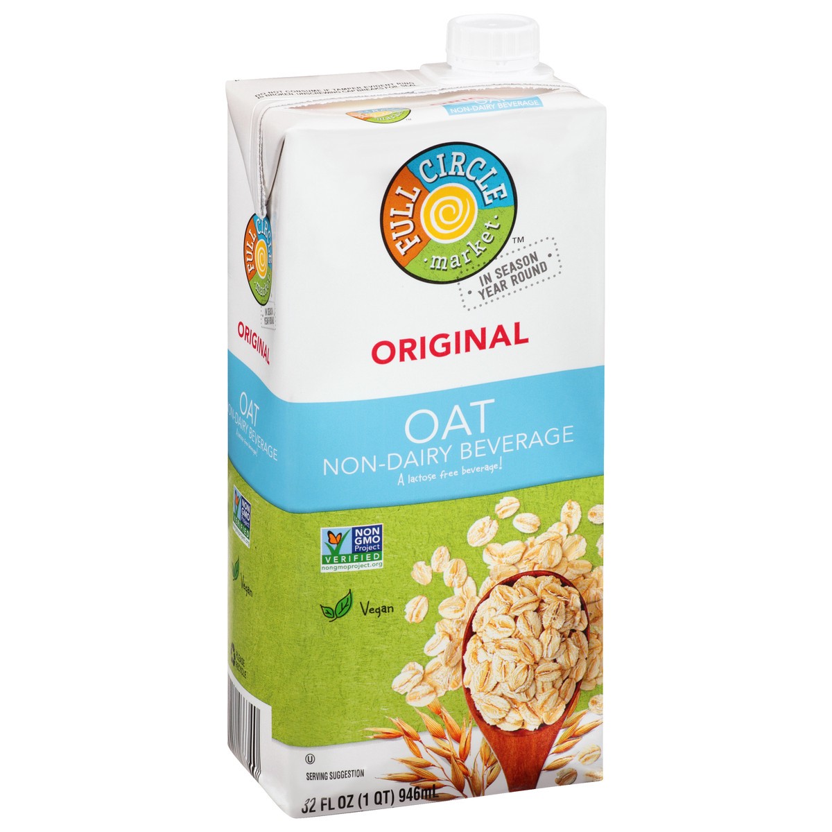 slide 3 of 18, Full Circle Market Oat Original Non-Dairy Beverage 32 fl oz, 32 fl oz
