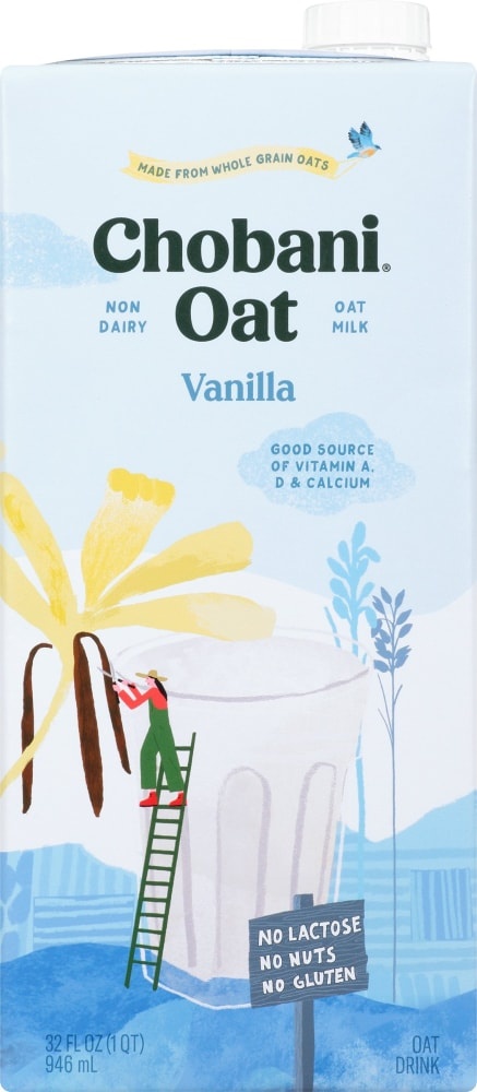 slide 1 of 1, Chobani Oat Milk Vanilla Oat Drink, 32 fl oz