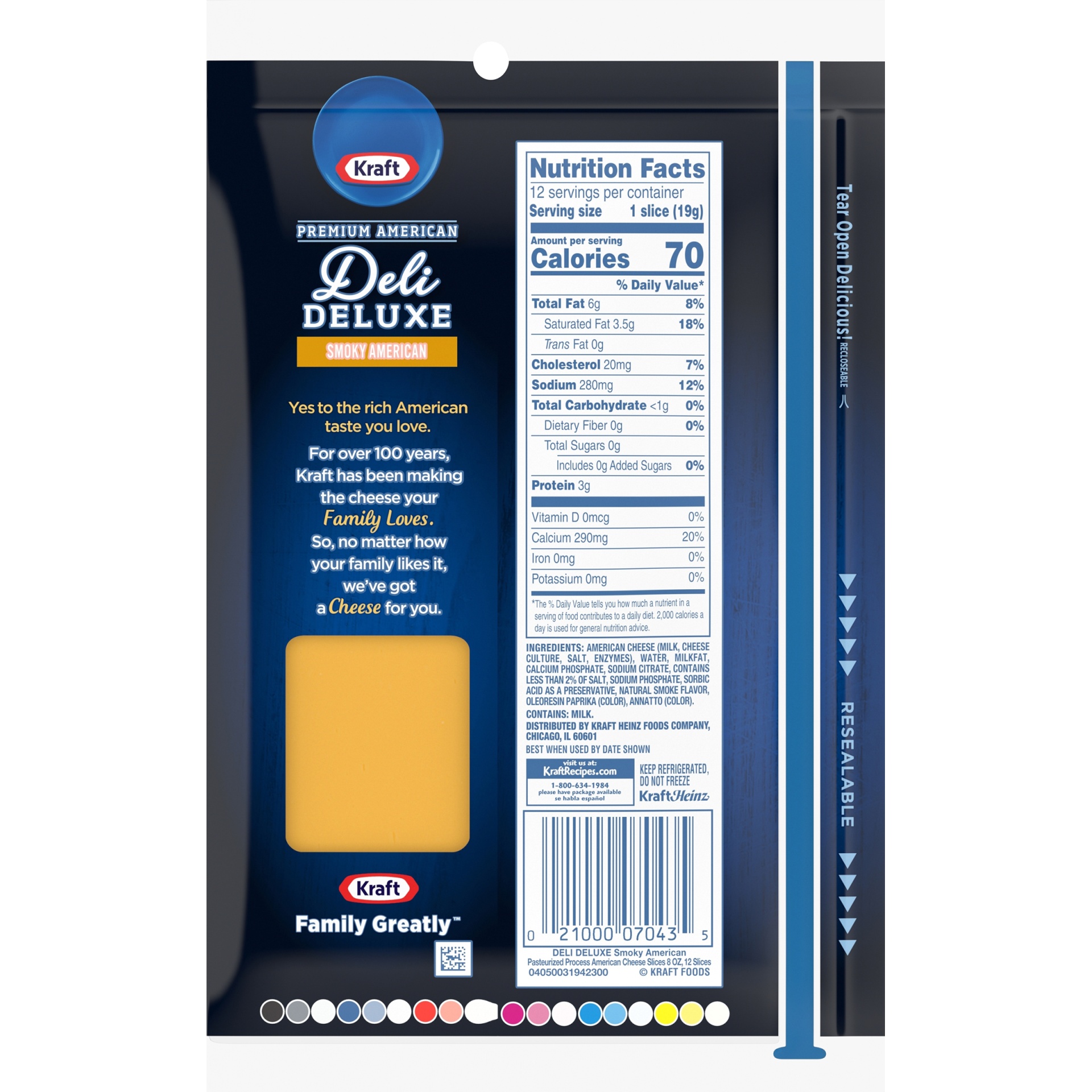 Kraft Smoked American Deli Deluxe Cheese Slices Wrapper Oz Shipt