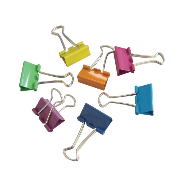 slide 1 of 2, Office Depot Brand Fashion Binder Clips, 1'', Assorted Colors, Pack Of 12, 12 ct