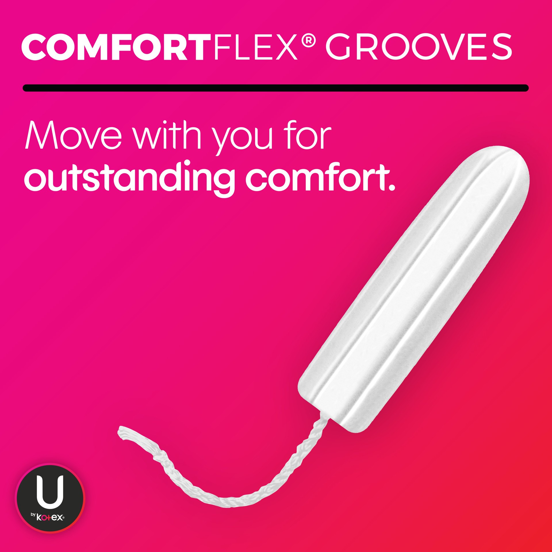 slide 5 of 5, U by Kotex Click Compact Tampons, Super, Unscented, 45 Count, 45 ct