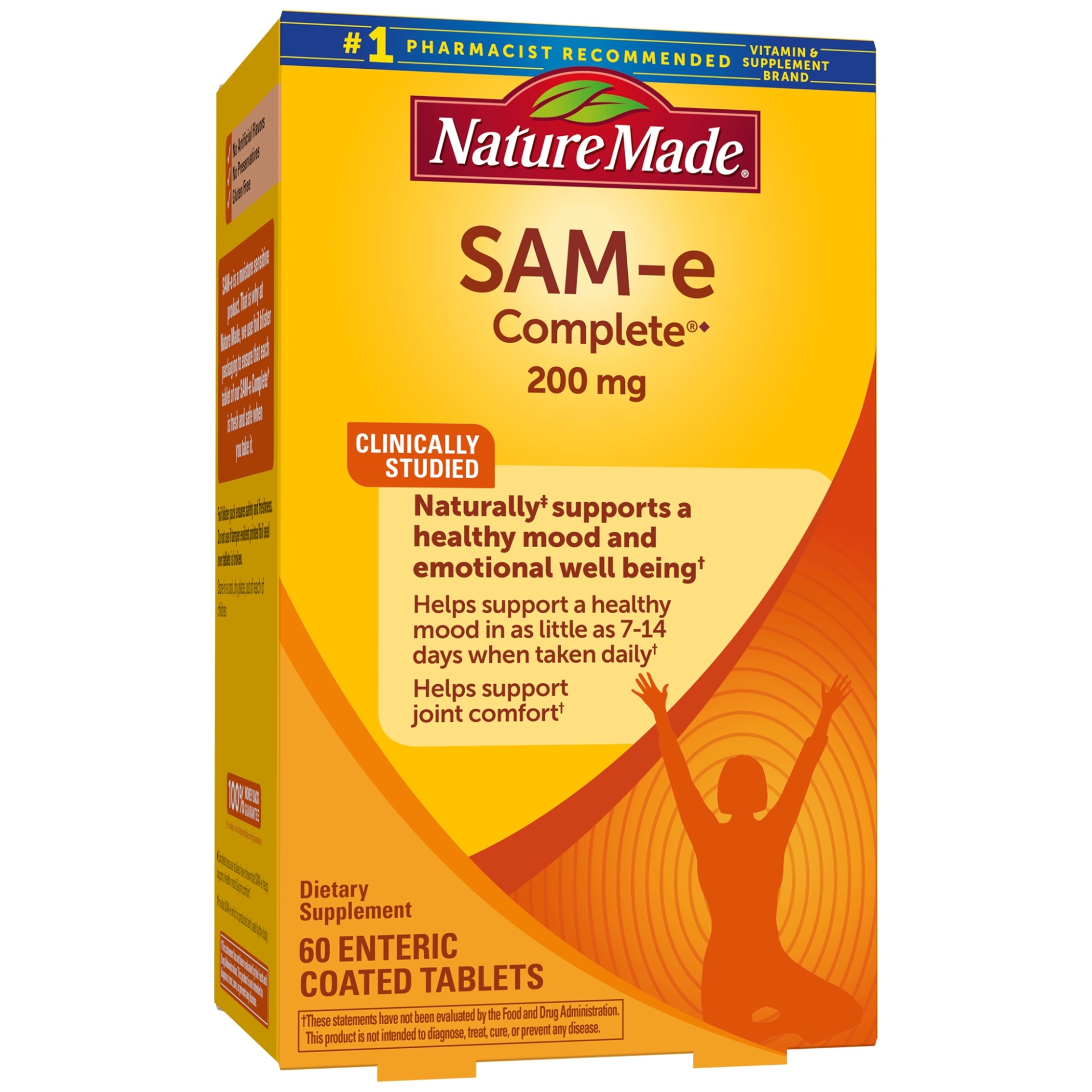 slide 1 of 4, Nature Made SAM-e Complete 200 mg Tablets, 60 Count for Supporting a Healthy Mood, 60 ct