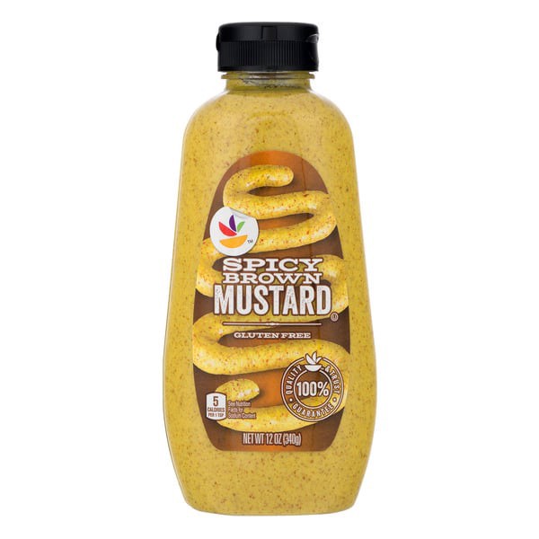 slide 1 of 1, GIANT Spicy Brown Mustard Gluten Free, 12 oz