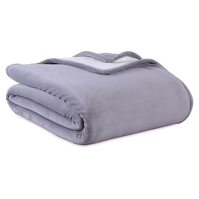 slide 1 of 1, Berkshire Blanket PrimaLush Reversible Sherpa Twin Blanket - Pebble, 1 ct