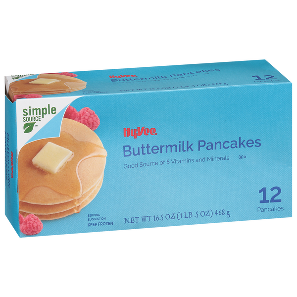 slide 1 of 1, Hy-vee Buttermilk Pancakes, 12 ct; 16.5 oz
