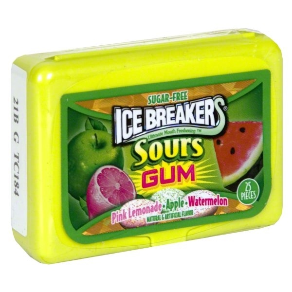 slide 1 of 1, Ice Breakers Gum, Assorted Flavors, Sugar Free, 25 ct