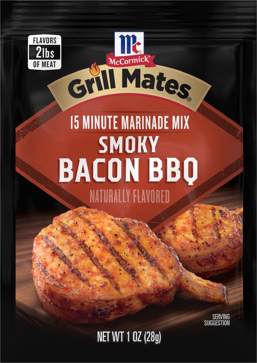 slide 6 of 9, McCormick Grill Mates Marinade Mix - Smoky Bacon BBQ, 1 oz, 1 oz