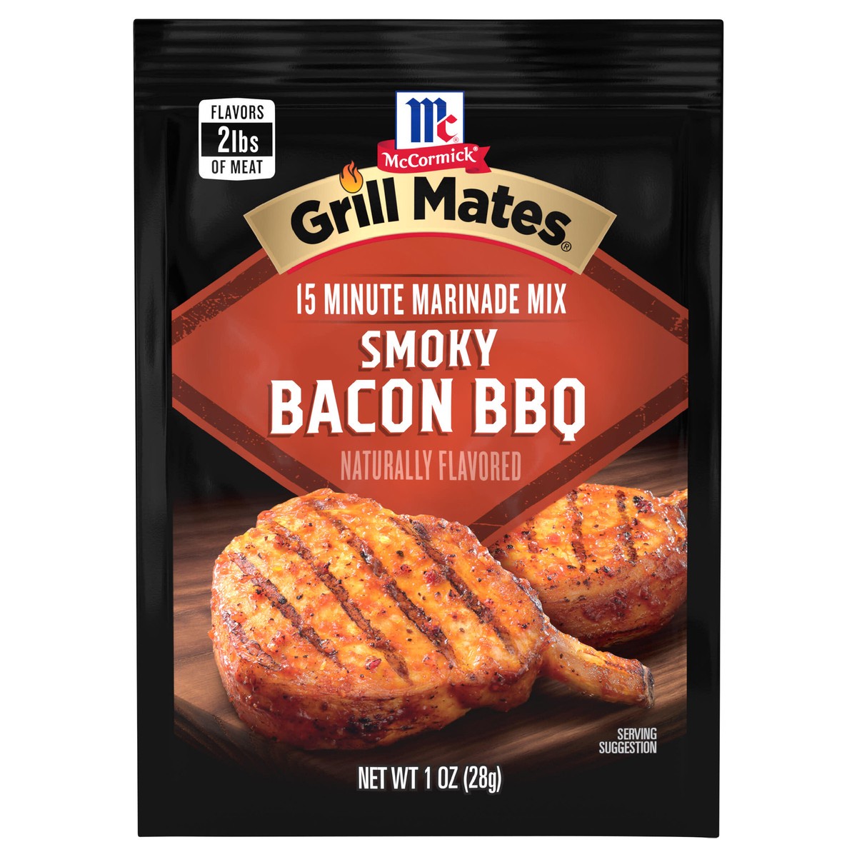 slide 1 of 9, McCormick Grill Mates Marinade Mix - Smoky Bacon BBQ, 1 oz, 1 oz