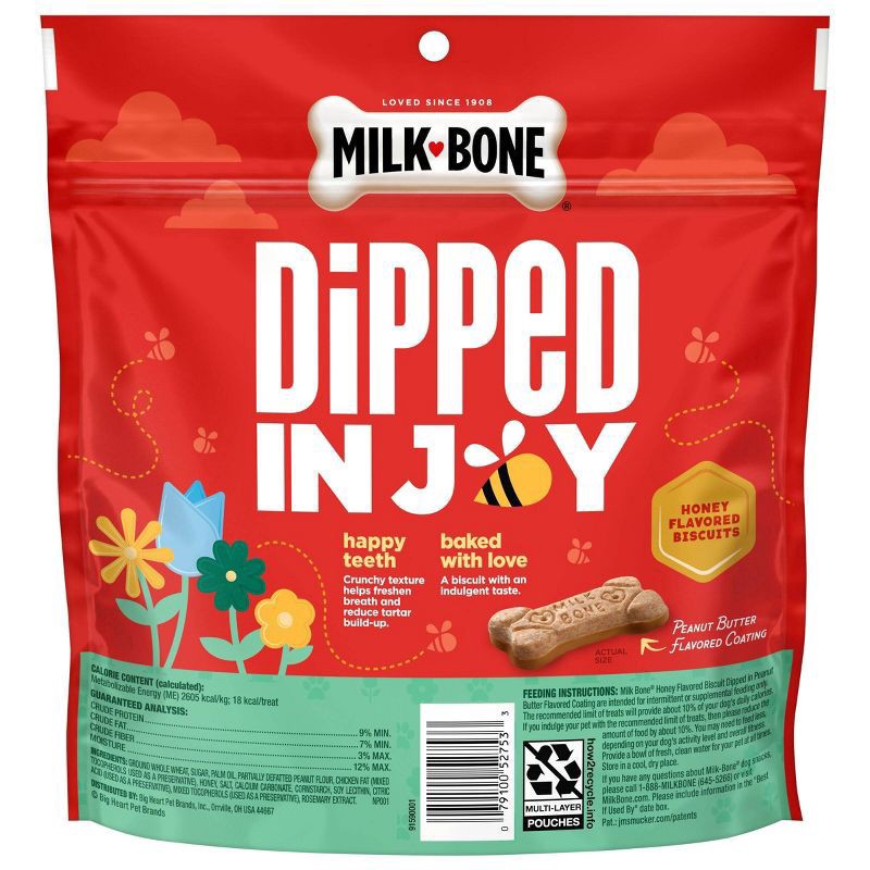 slide 3 of 6, Milk-Bone Dipped Honey Treats, 10 oz