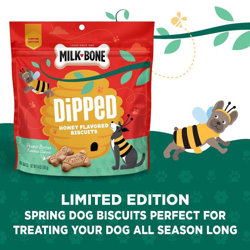 slide 5 of 6, Milk-Bone Dipped Honey Treats, 10 oz