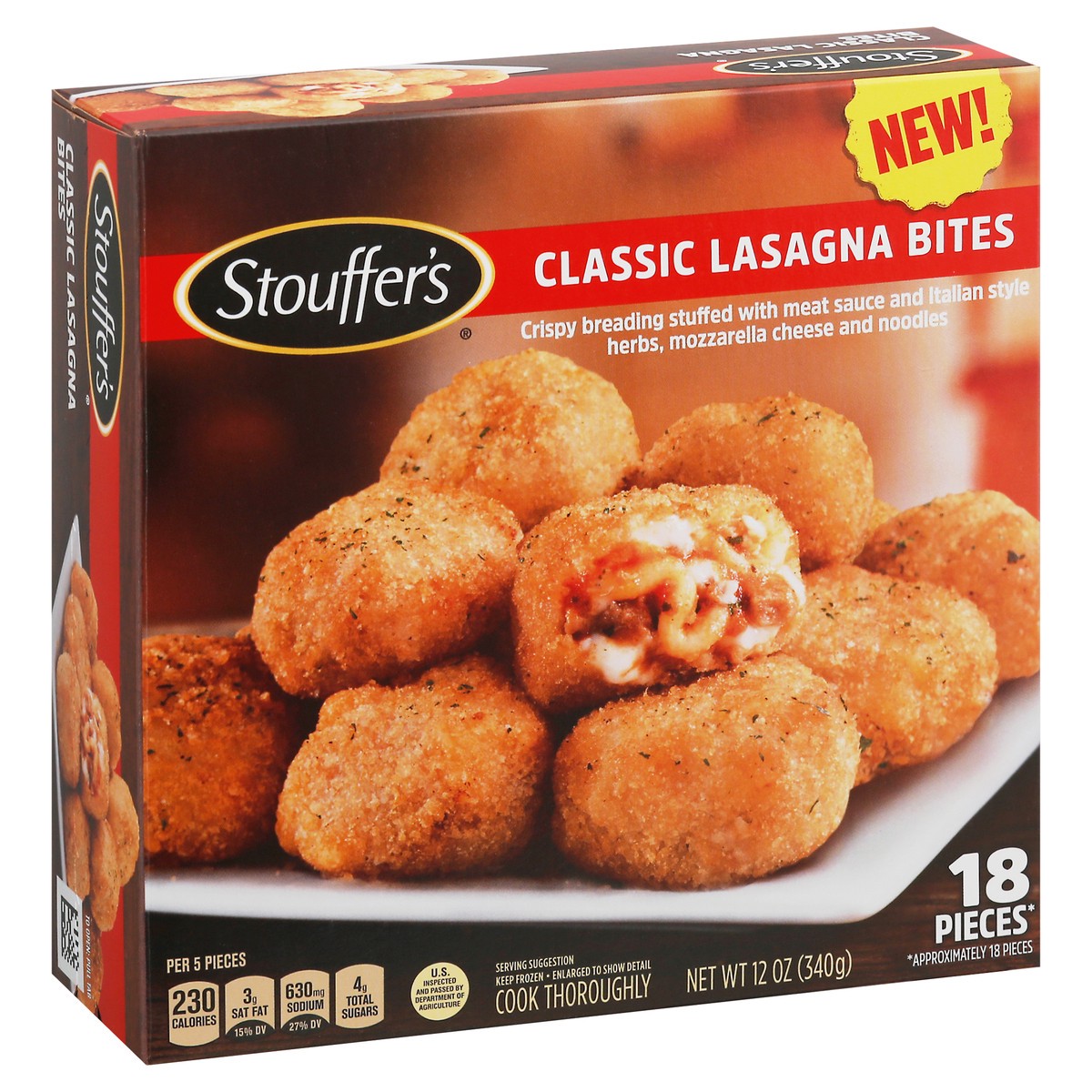 slide 7 of 10, Stouffer's Classic Lasagna Bites Frozen Appetizer, 12 oz