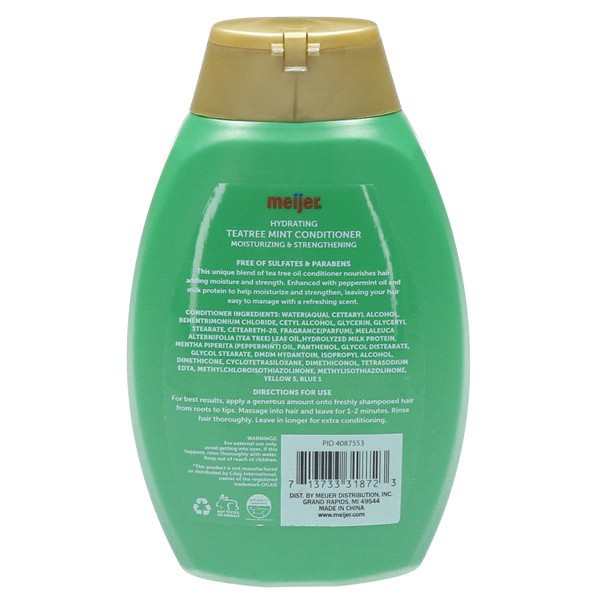 slide 4 of 5, Meijer Hydrating Teatree Mint Conditioner, 13 oz