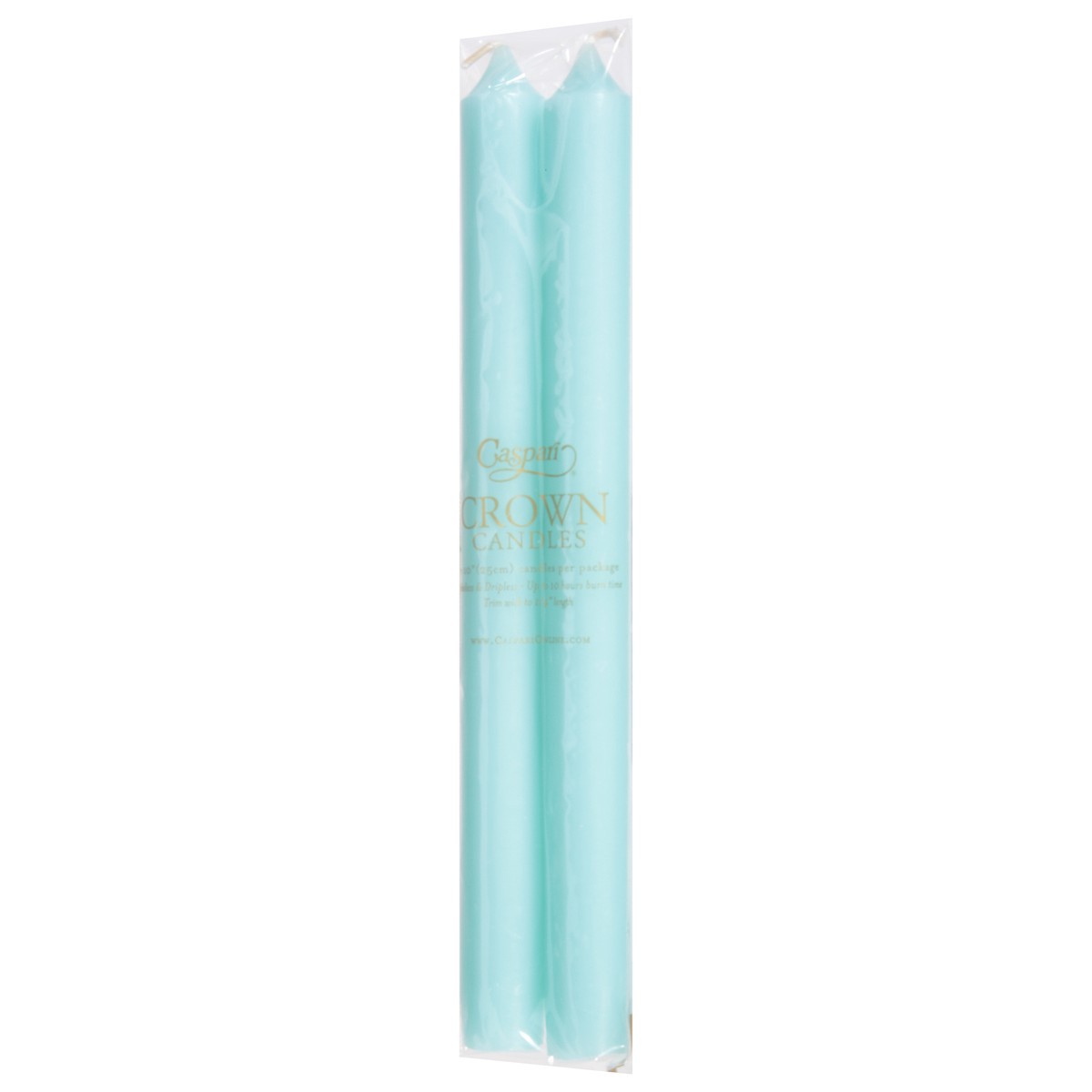 slide 4 of 12, Caspari 10 Inch Aqua Duet Crown Candles 2 ea, 2 ct