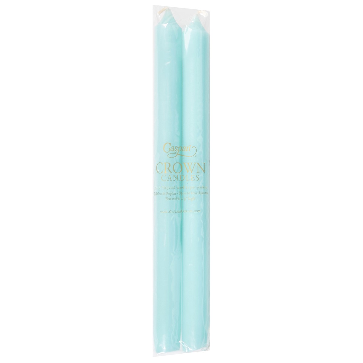 slide 5 of 12, Caspari 10 Inch Aqua Duet Crown Candles 2 ea, 2 ct