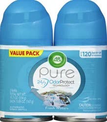 Air Wick Pure 2 Pack Value Pack Fresh Waters Automatic Spray Refill 2 ea