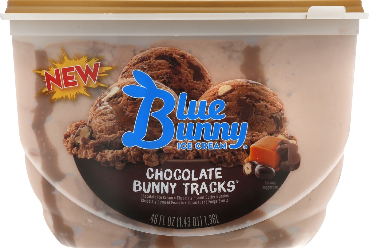 slide 10 of 10, Blue Bunny Chocolate Bunny Tracks Frozen Dessert, 46 fl oz, 46 fl oz