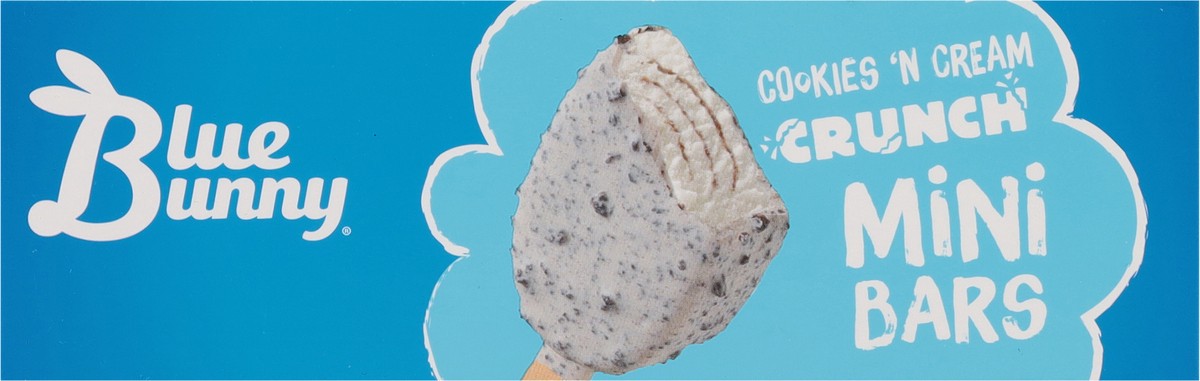 slide 3 of 12, Blue Bunny Mini Bars Cookies and Cream Crunch Frozen Dessert, 6 Pack, 11 fl oz