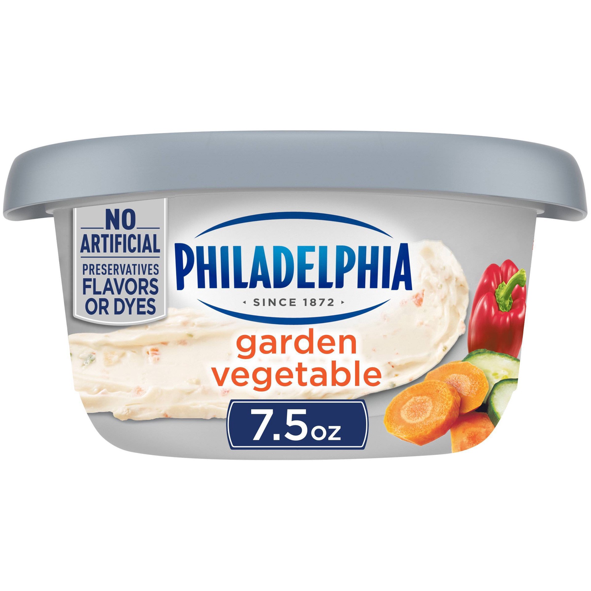slide 1 of 42, Philadelphia Garden Vegetable Cream Cheese Spread, 7.5 oz